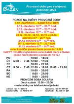 Provozní doba bazén prosinec