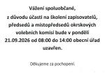 Uzavření obecního úřadu dne 21.09.2026
