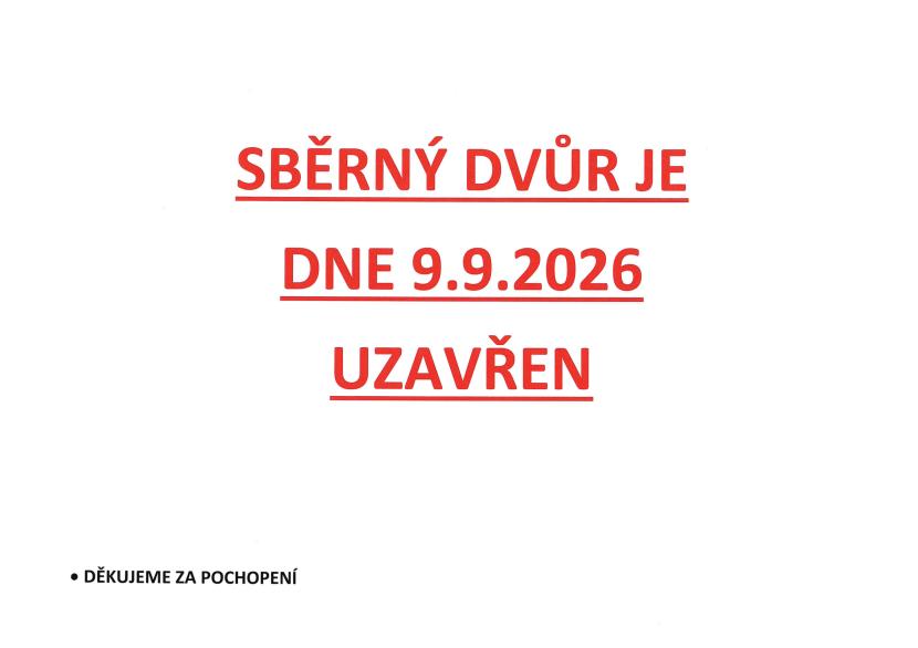 Uzavření sběrného dvoru